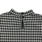 Matalan Top Age 8 Black and White Sparkly Check Pattern Short Puff Sleeves