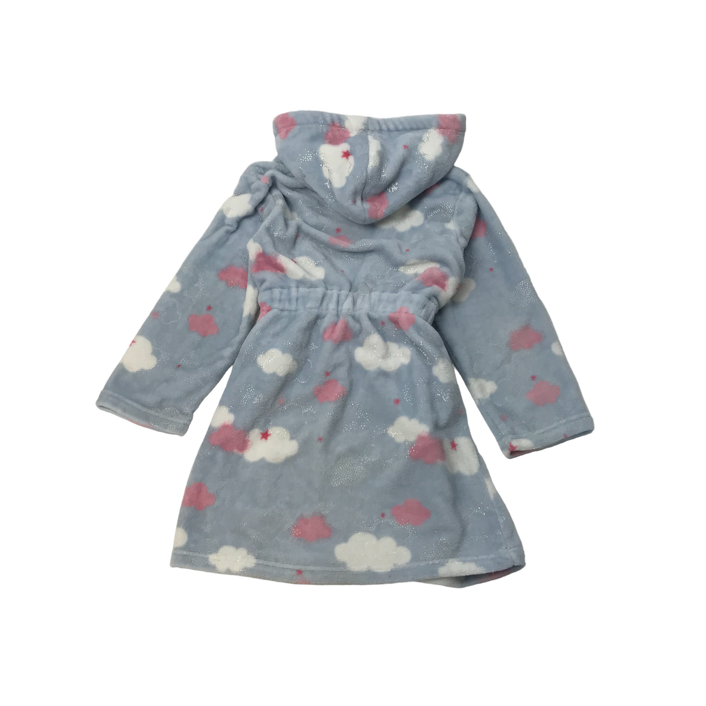 Nutmeg Light Blue Clouds Dressing Gown Age 9