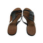 Zara Sandal shoe size 4 black straps and brown sole