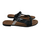 Zara Sandal shoe size 4 black straps and brown sole