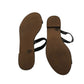 Zara Sandal shoe size 4 black straps and brown sole