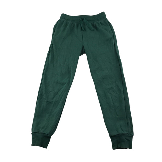 H&M jogger trouser 8-9 years green plain elasticated waist