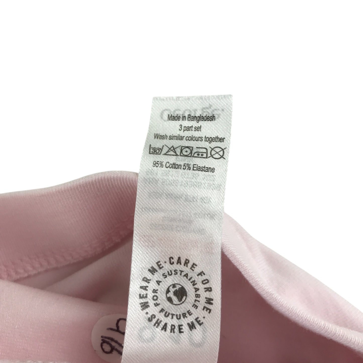 George leggings 9-10 years pale pink plain cropped