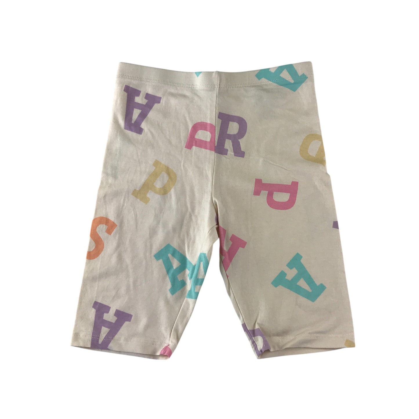H&M leggings 9-10 years white graphic print cropped