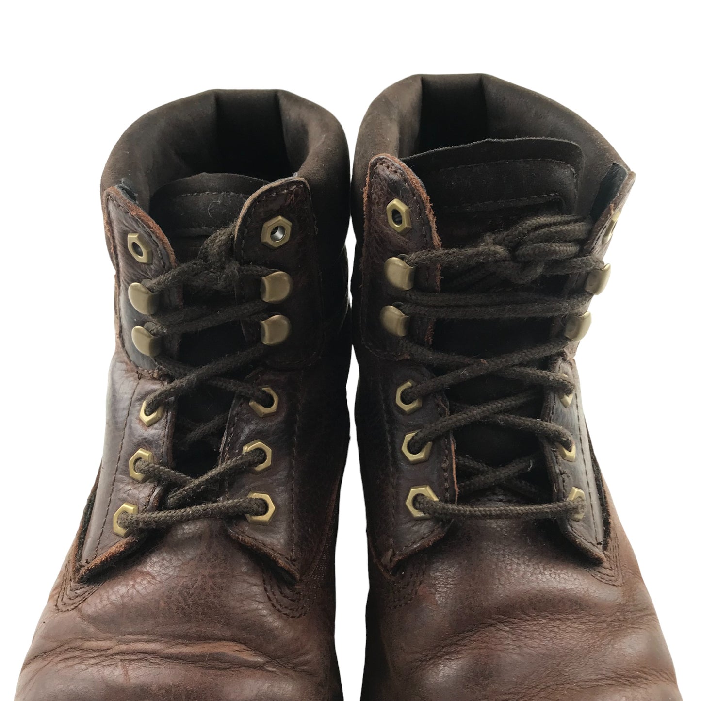 CAT boots shoe size 8 brown leather work boots with laces