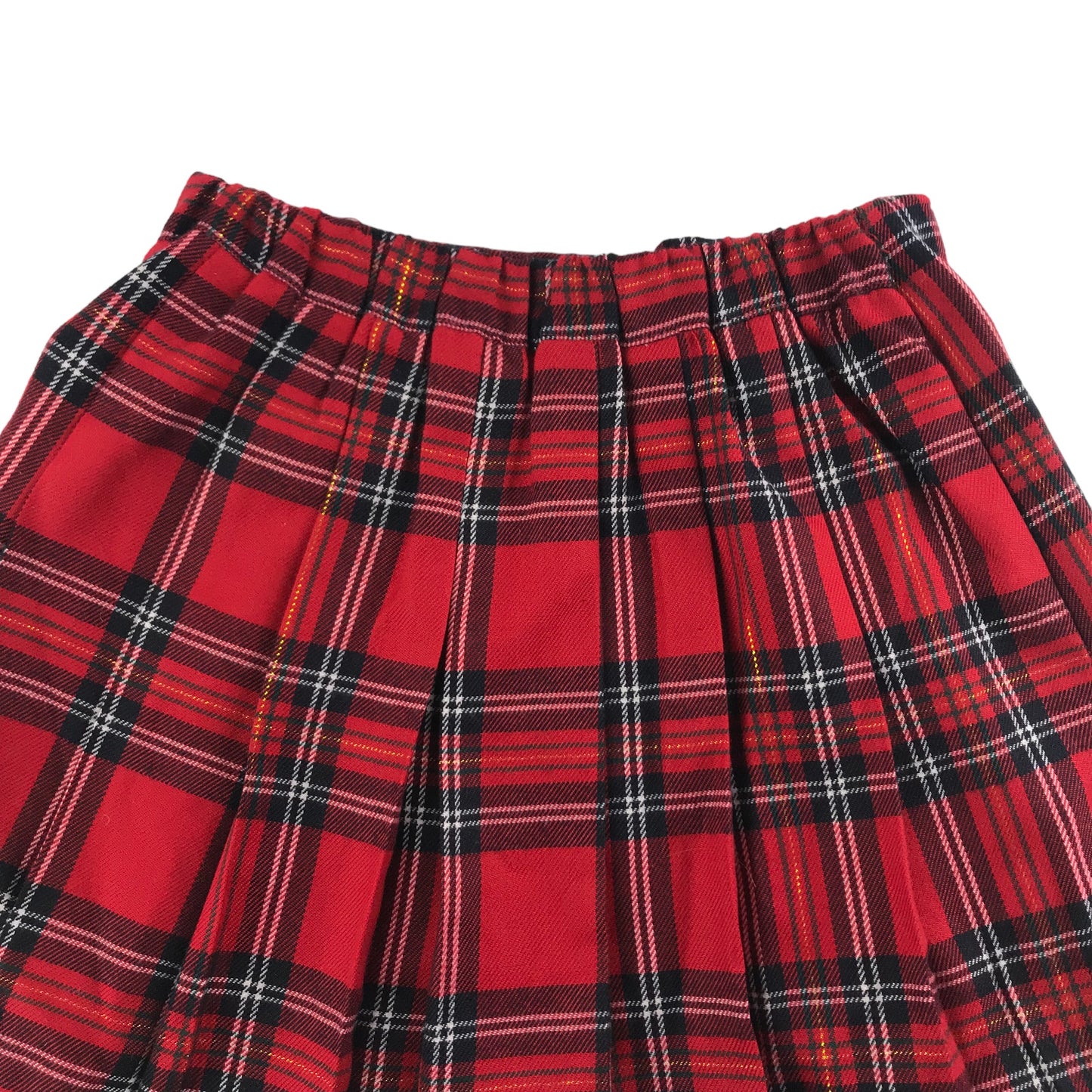 Primark Skirt Age 5 Red Checked Pattern Pleated