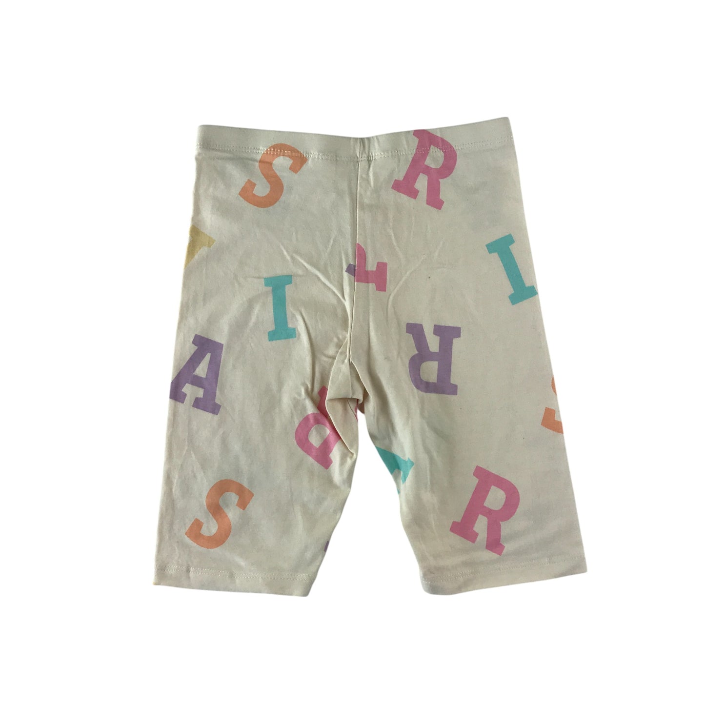H&M leggings 9-10 years white graphic print cropped