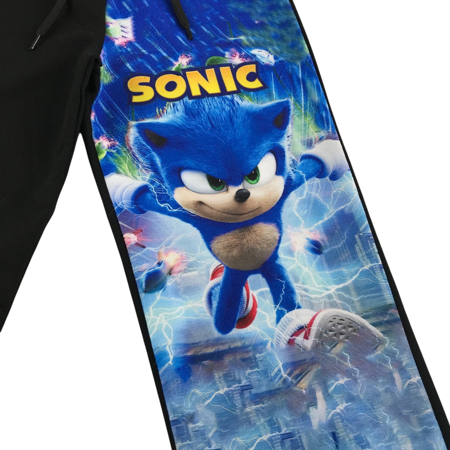 Jogger trouser 9-10 years black and blue Sonic graphic print