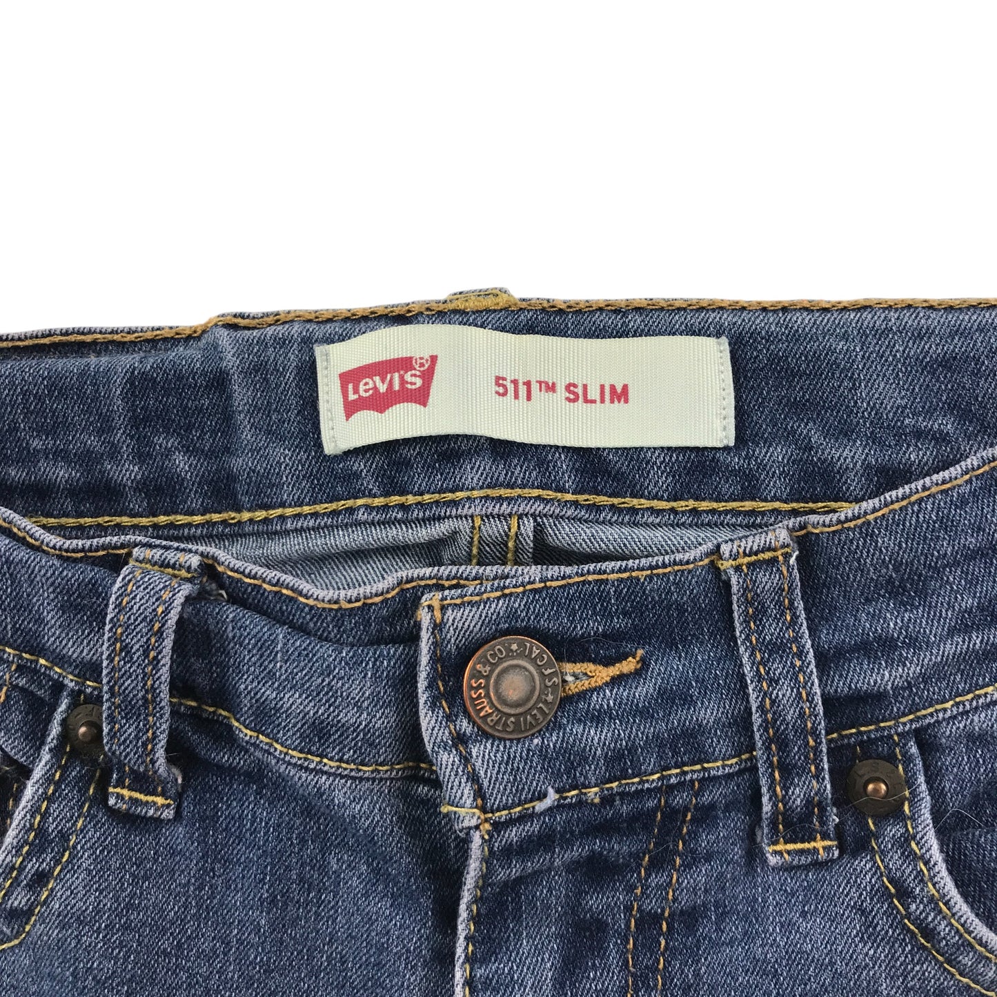 Levi's jeans 9-10 years blue denim 511 slim adjustable waist