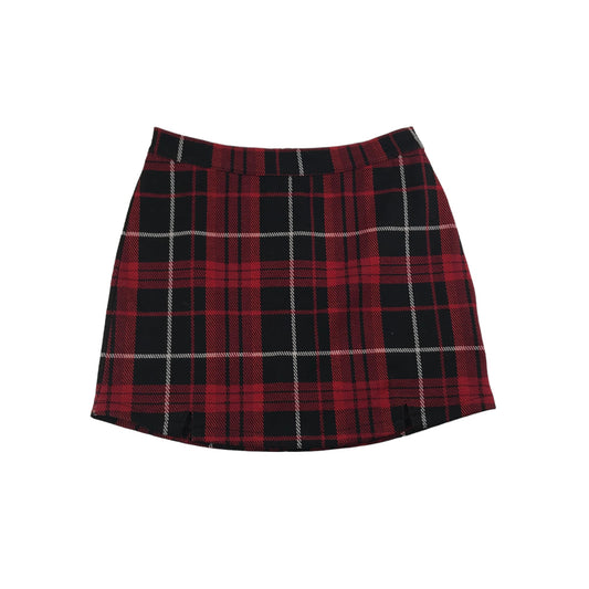 M&S Skirt Age 9 Red Check Jersey