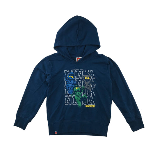 Lego Ninjago hoodie 7-8 years blue ninja graphic design cotton