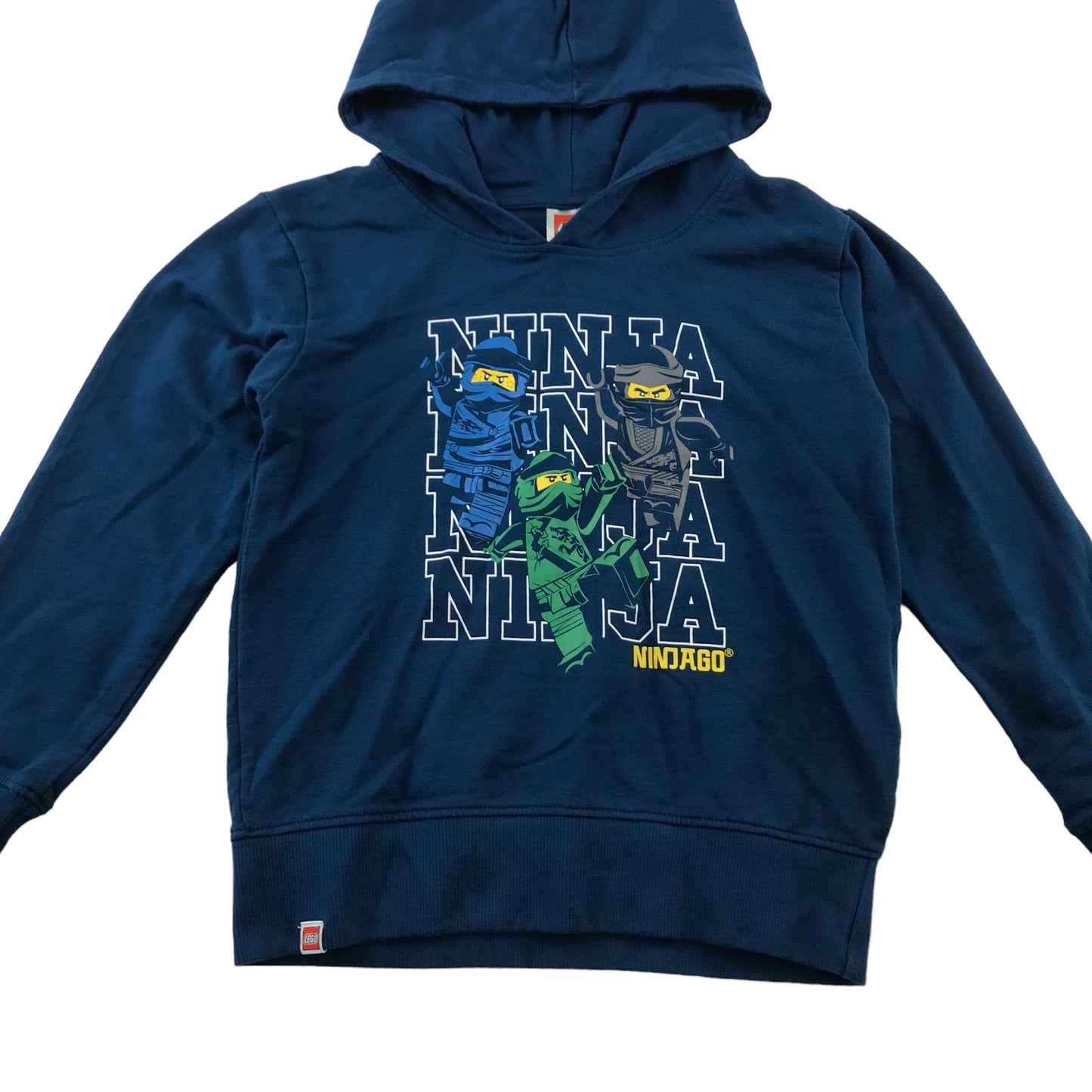 Lego Ninjago hoodie 7-8 years blue ninja graphic design cotton