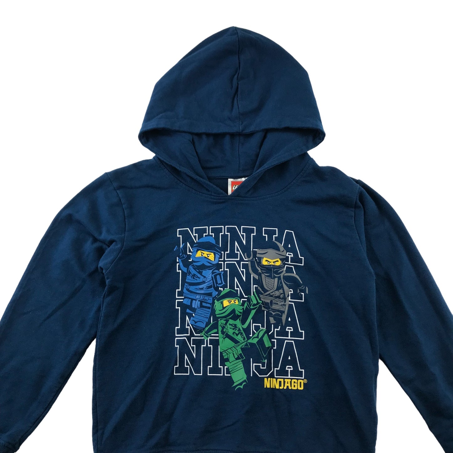 Lego Ninjago hoodie 7-8 years blue ninja graphic design cotton