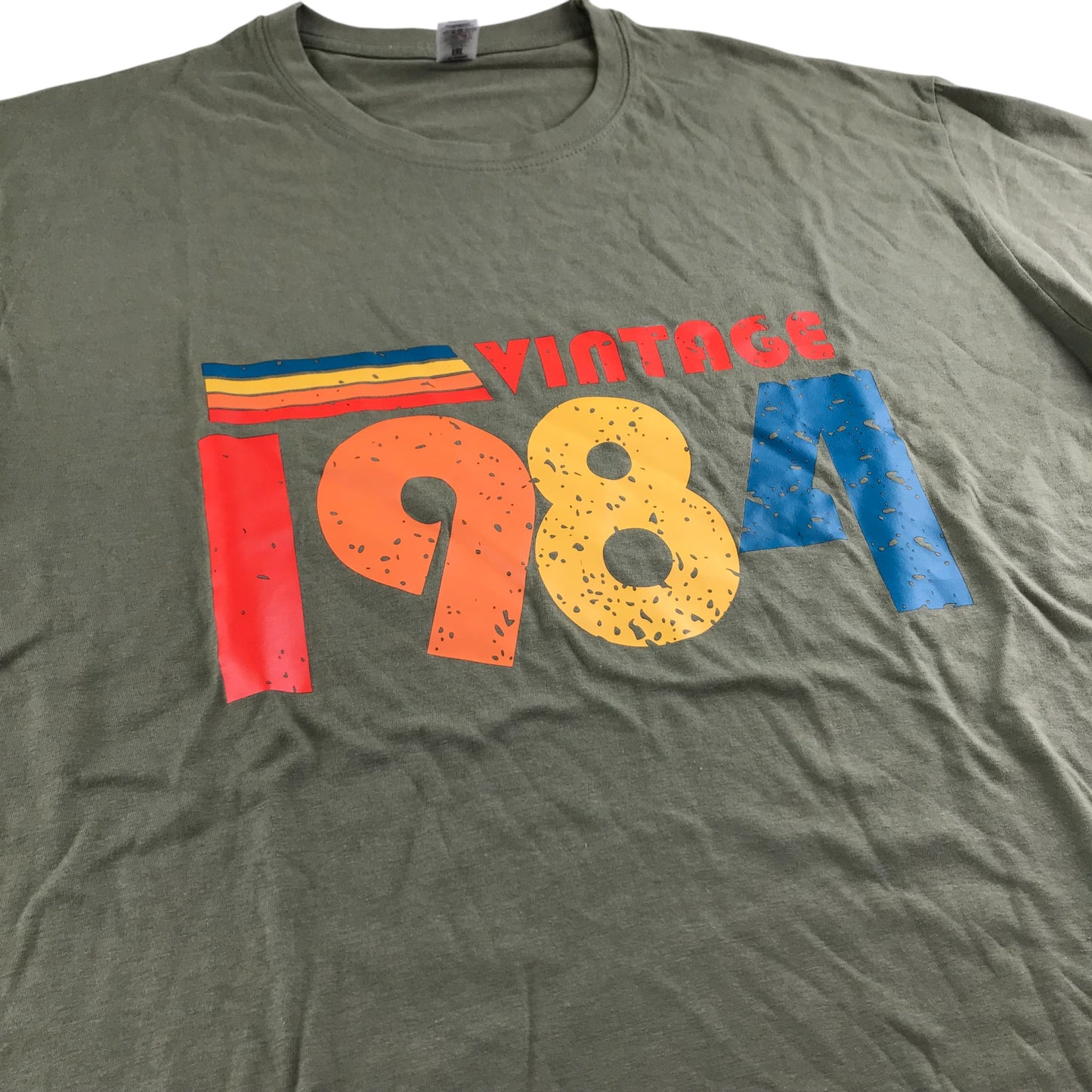 Sol's Regent T-Shirt Men's L Green 1984 Graphic Text