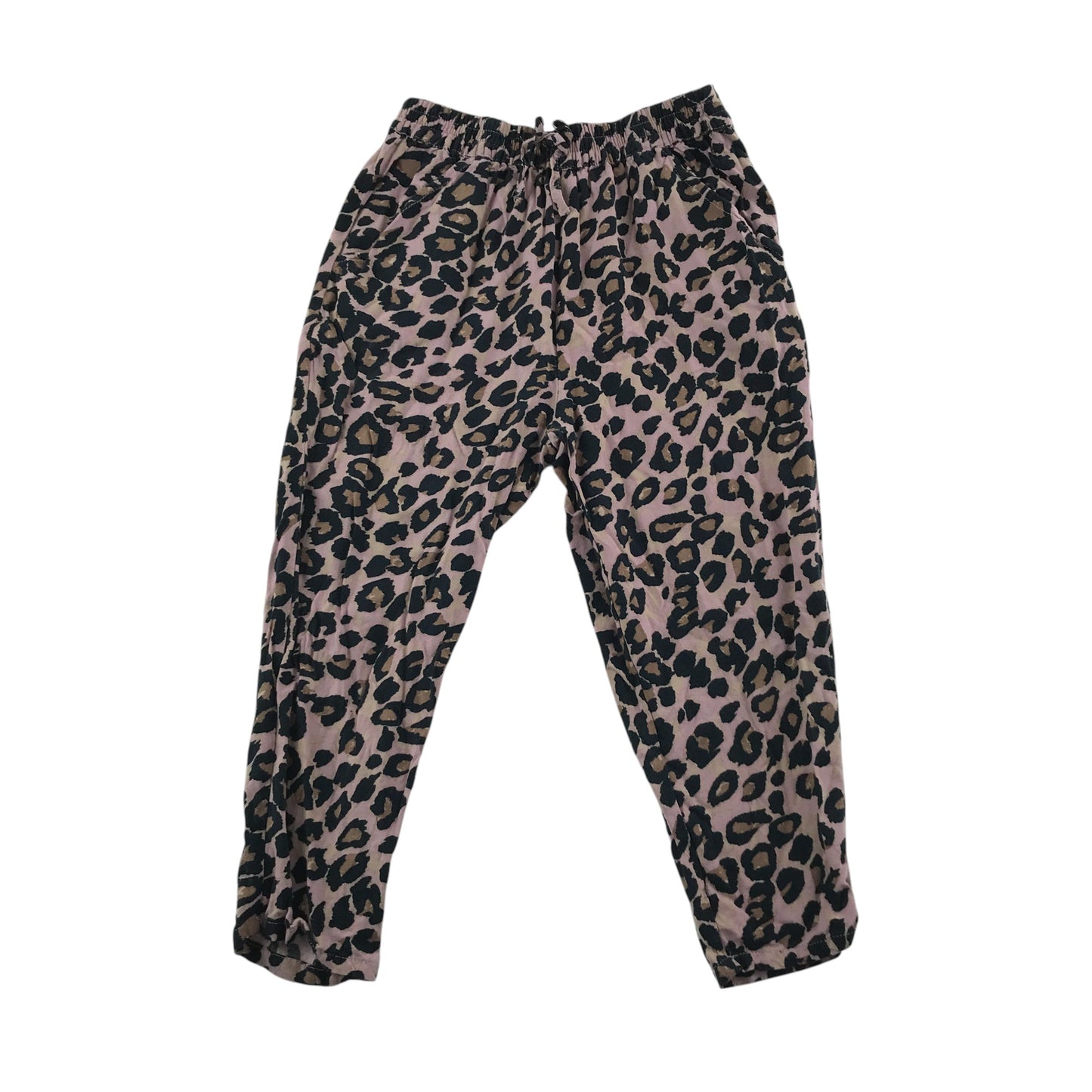 Next trouser 4-5 years pink animal print baggy trouser elasticated waist