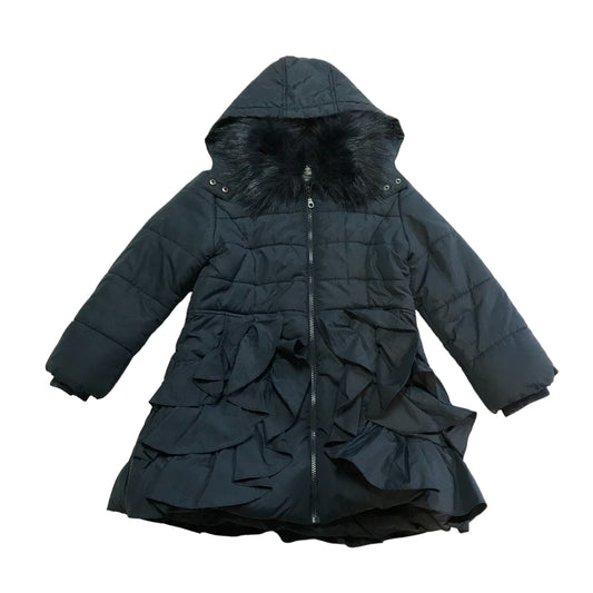 Monsoon Jacket Age 7 Navy Formal Hooded Parka Puffer