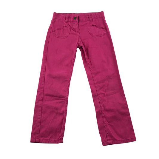 Lupilu jeans 5-6 years pink denim adjustable waist love heart pockets cotton