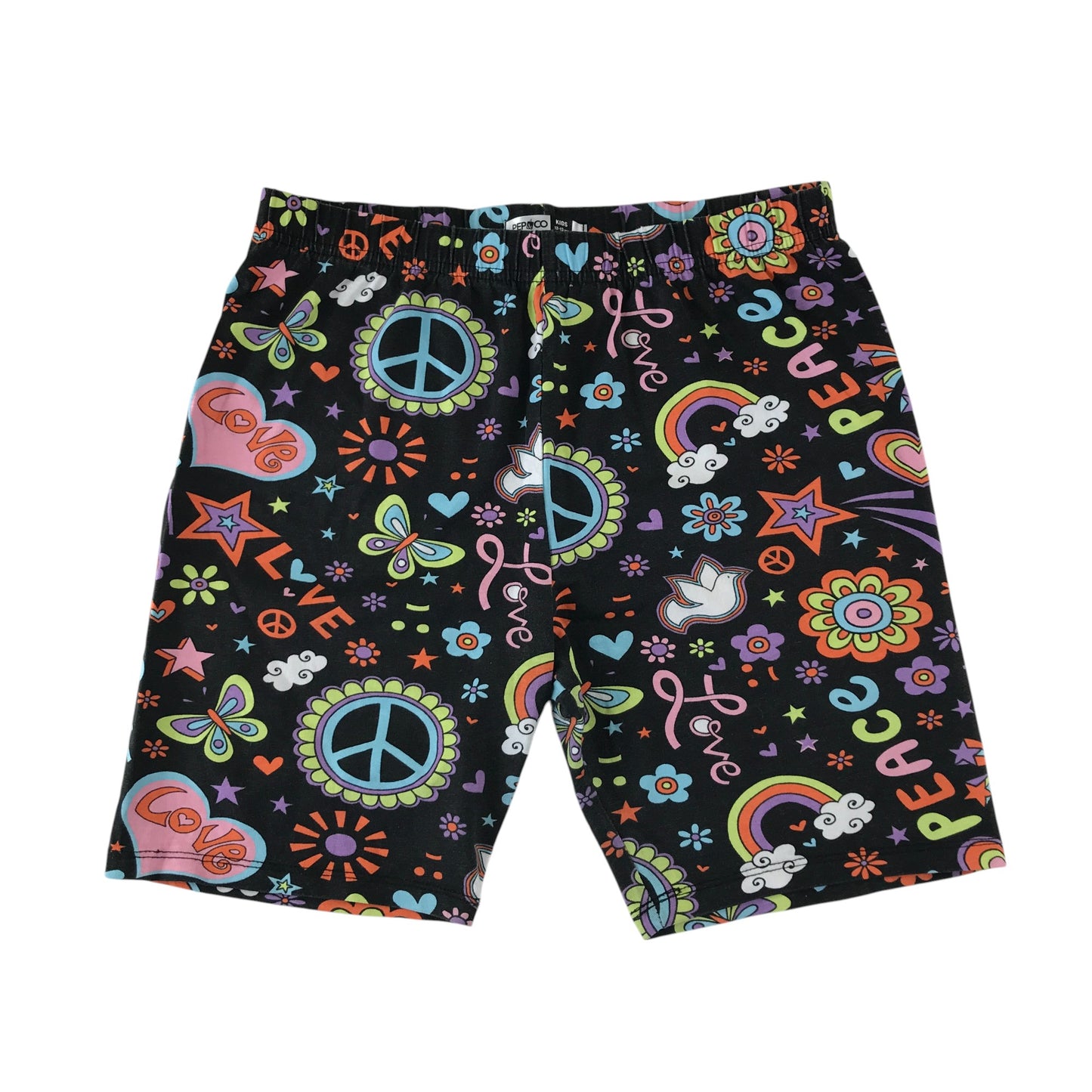 PEP&CO leggings 12-13 years black cartoony graphic print cropped
