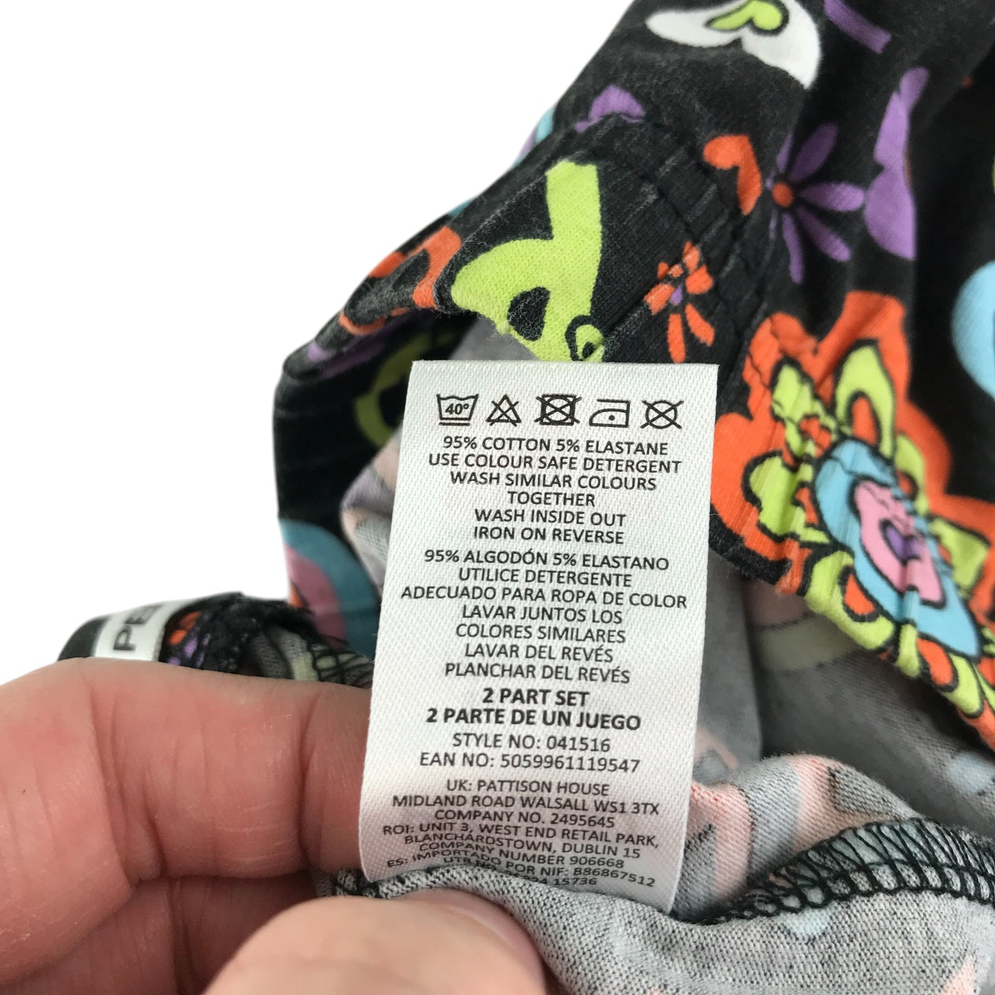 PEP&CO leggings 12-13 years black cartoony graphic print cropped