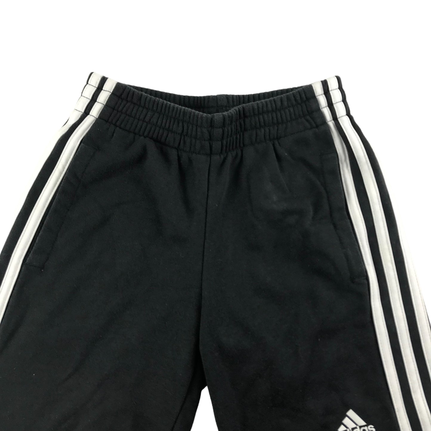 Adidas Shorts Age 6 Black Jersey with Three Stripes Design
