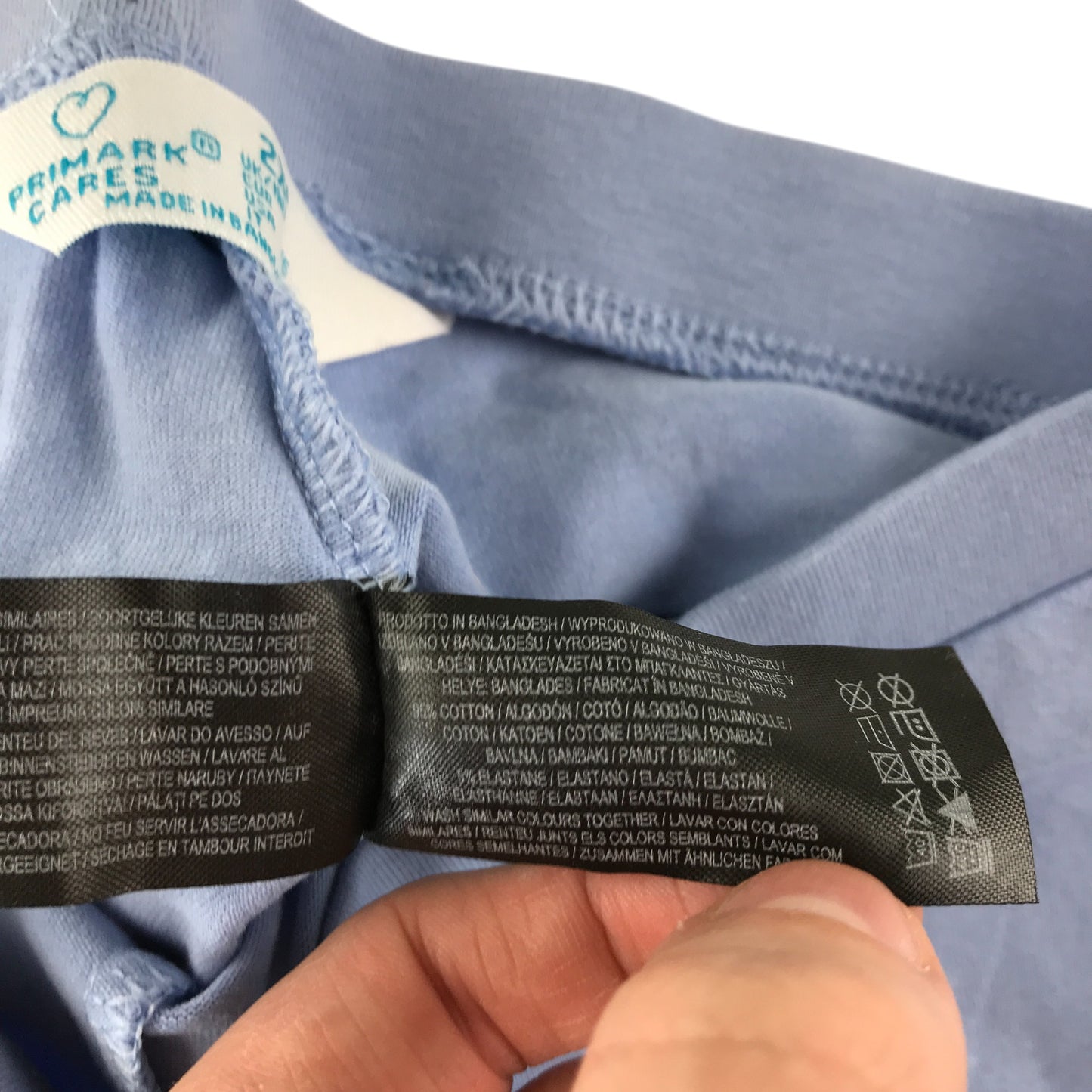 Primark leggings women's size 4-6 blue plain cropped