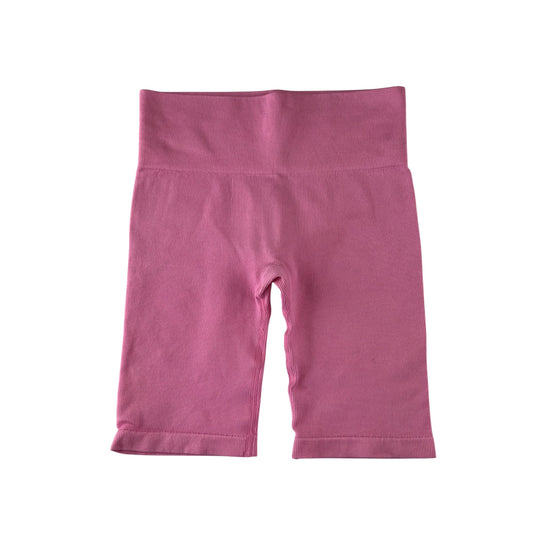Primark leggings women's size 6-8 pink plain ribbed cropped