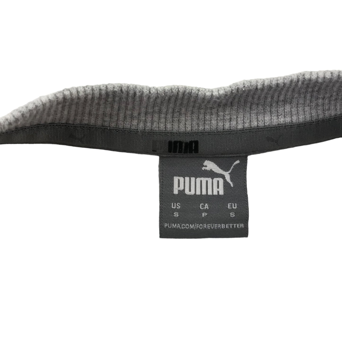 Puma sweater adult size S grey plain classic crew neck logo print