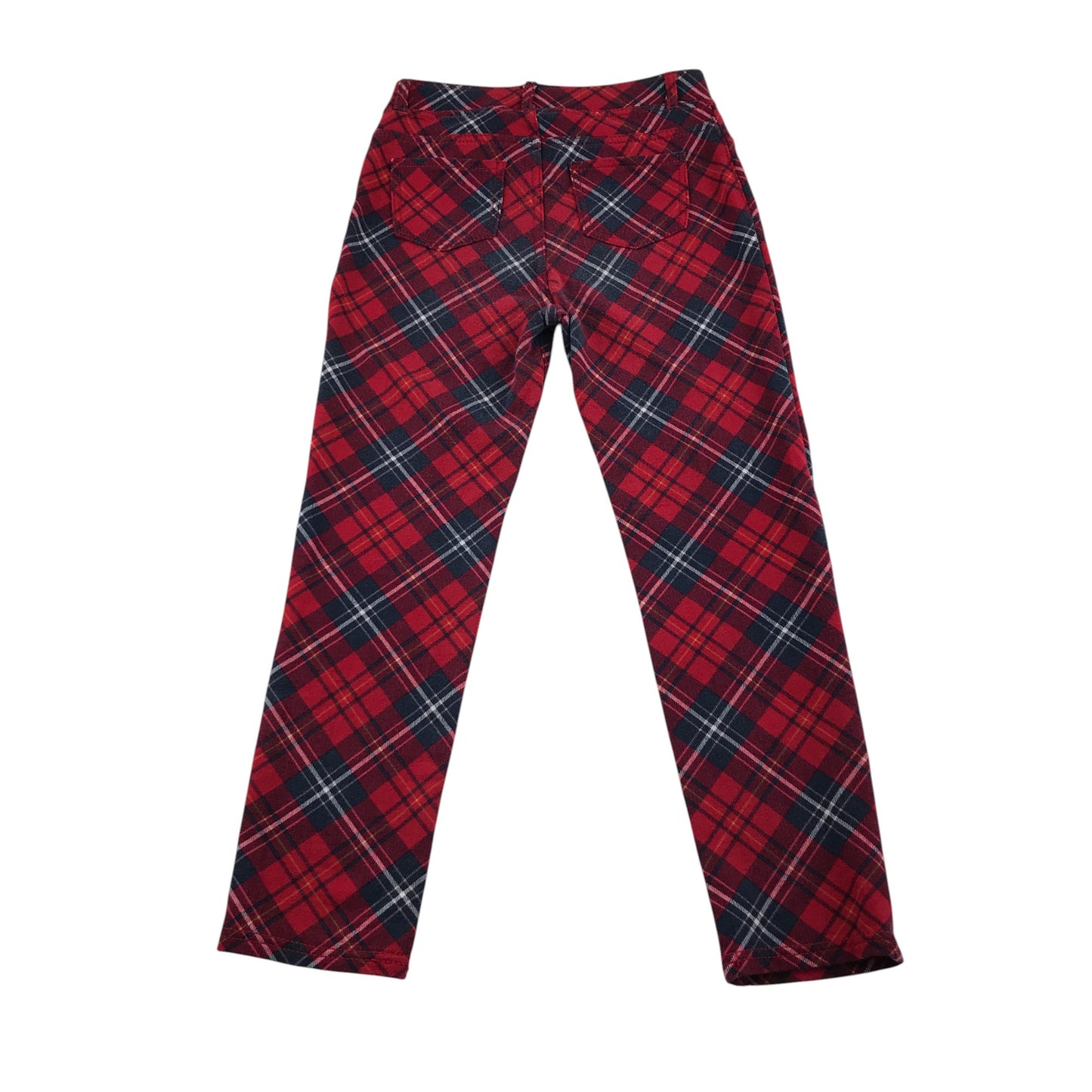 H&M trouser 8-9 years red tartan checked smart jeggings