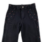 Decathlon trouser 11-12 years navy equestrian with triangle pattern design