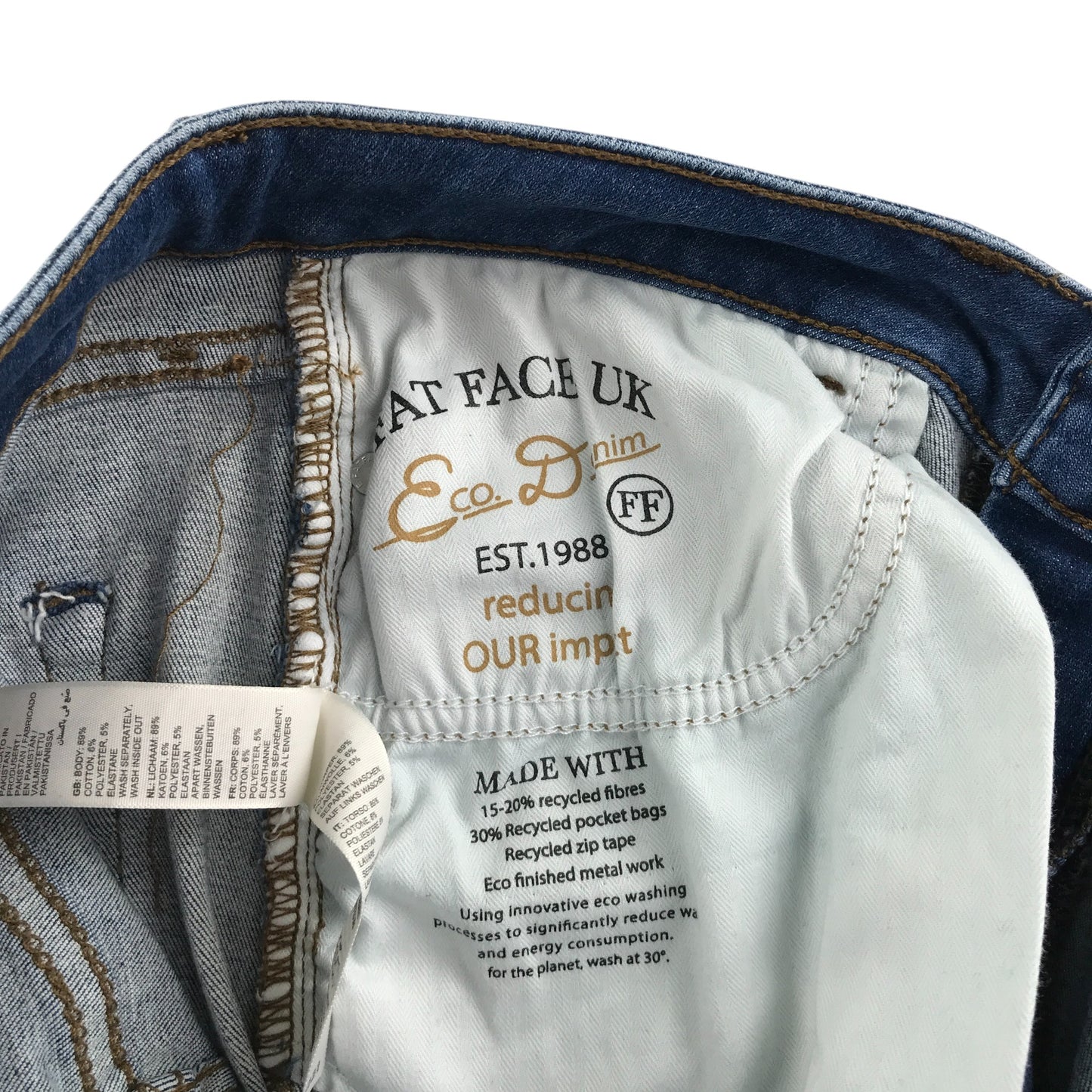 Fat Face jeans women's size M blue denim brooke bootcut