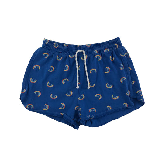 Tu shorts 6-7 years blue rainbow print jersey material cotton