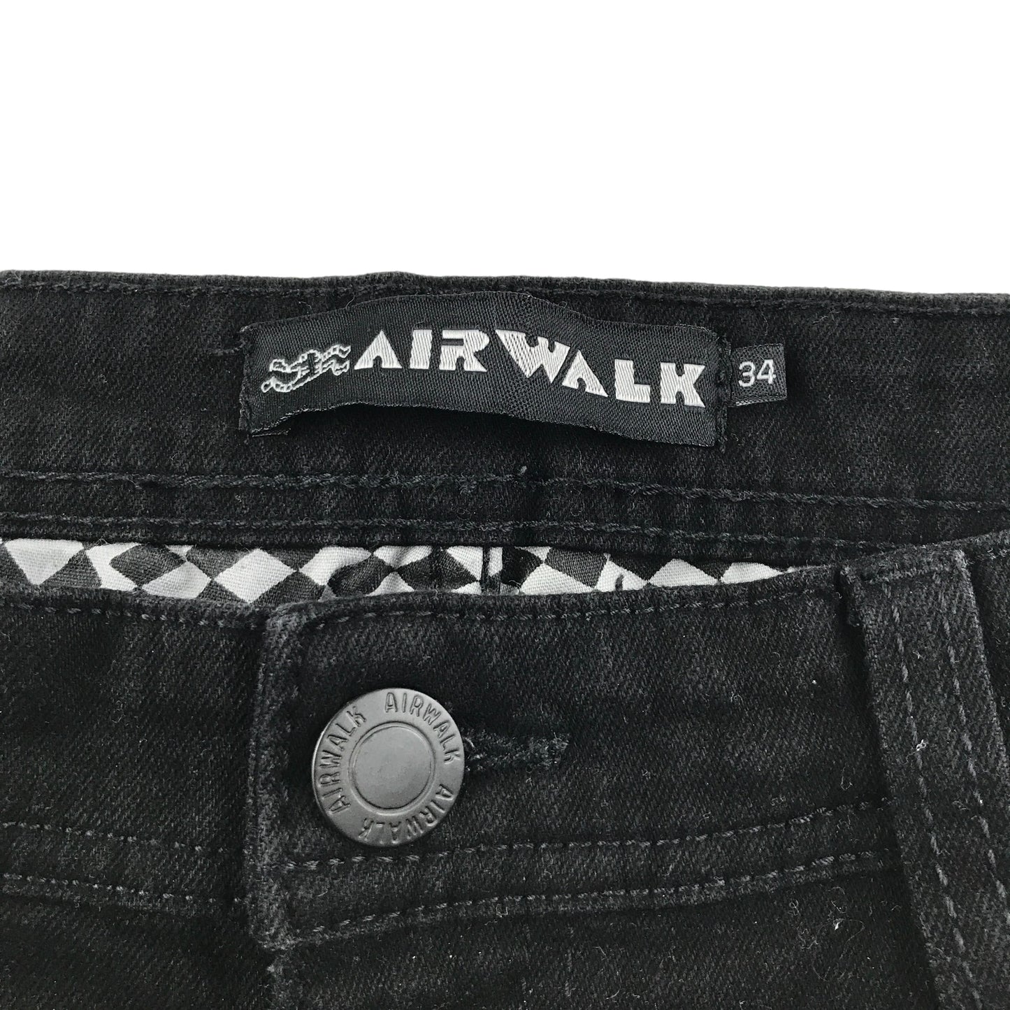 Airwalks jeans women's size 34R black denim