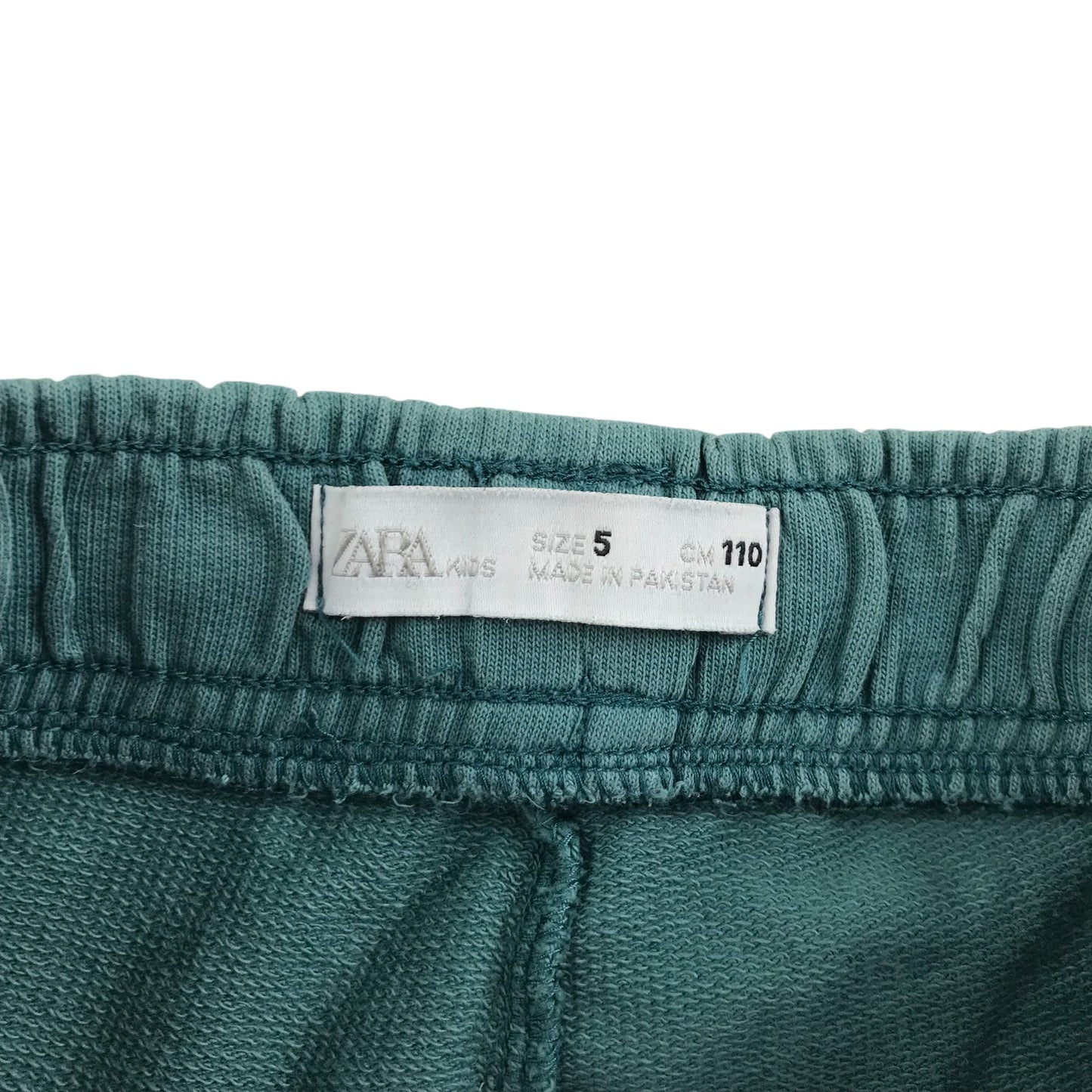 Zara shorts 4-5 years green plain jersey cotton