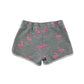 M&S shorts 6-7 years grey flamingo print jersey material cotton