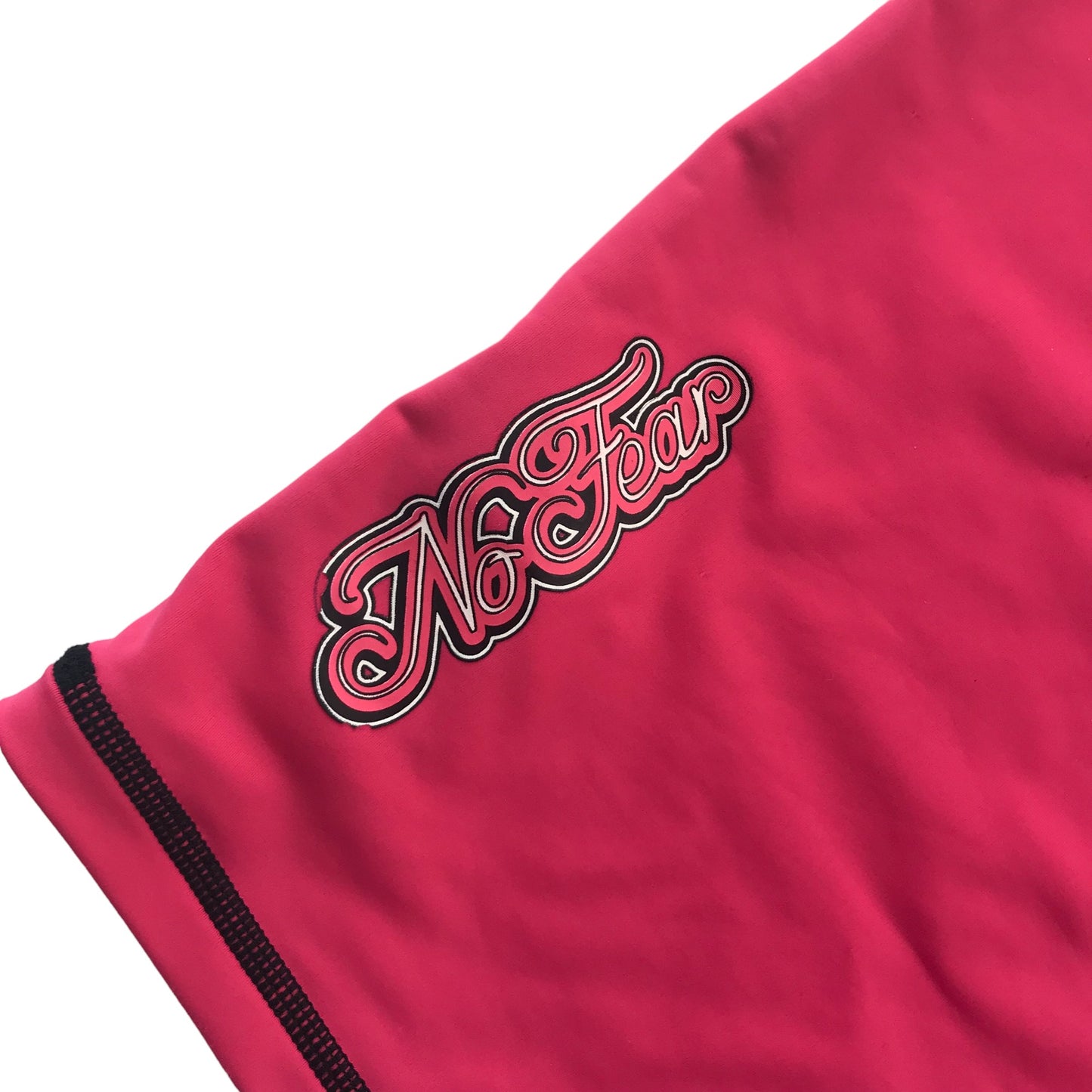 No Fear swim top 13 years pink black and grey panelled