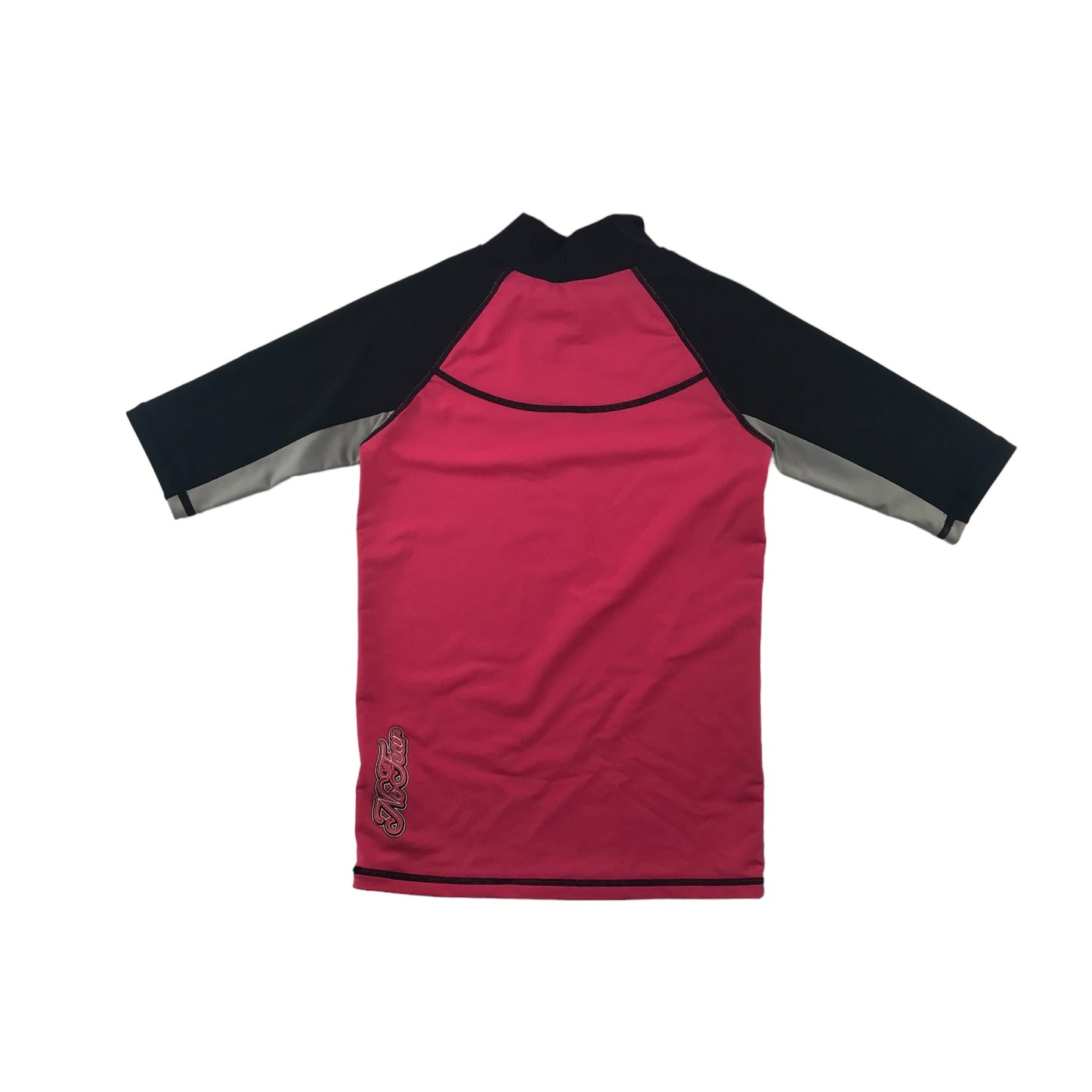 No Fear swim top 13 years pink black and grey panelled