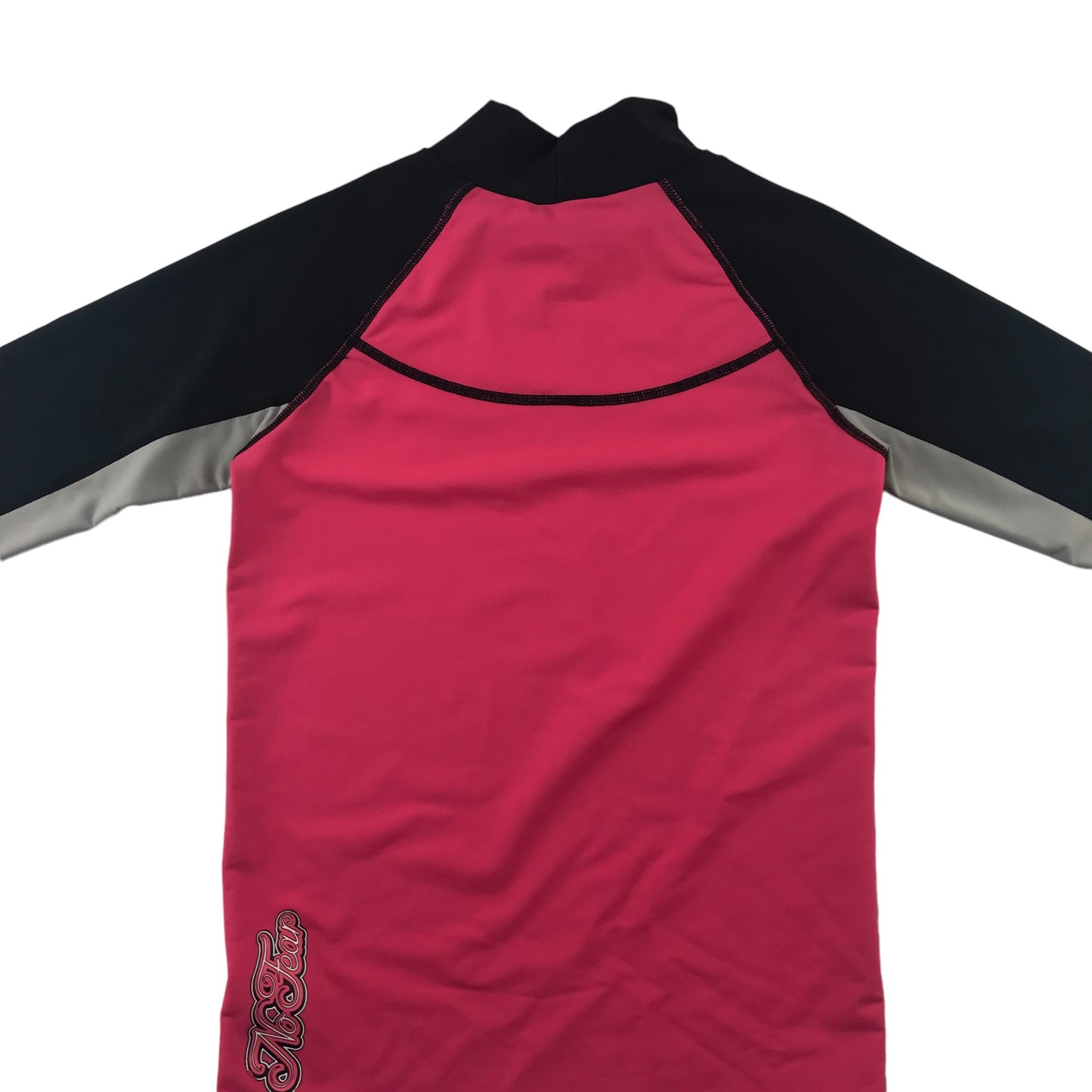 No Fear swim top 13 years pink black and grey panelled