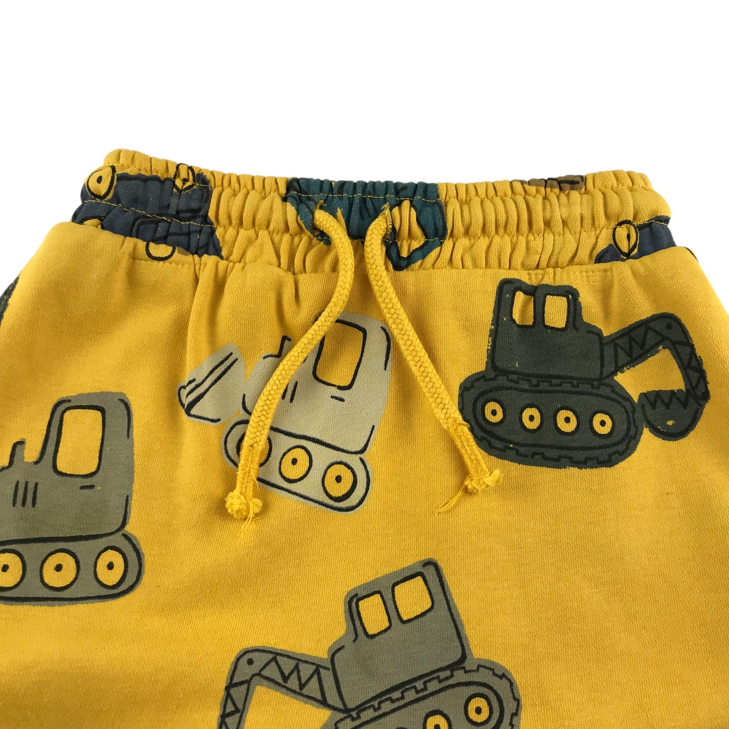 George shorts 4-5 years yellow jersey construction graphic print