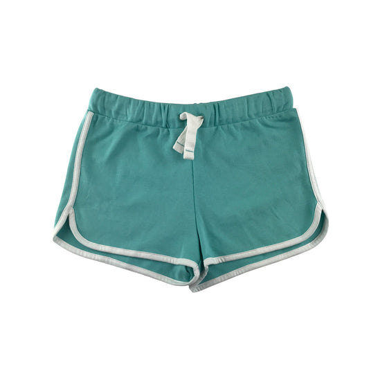 M&S shorts 8-9 years aqua blue jersey material cotton