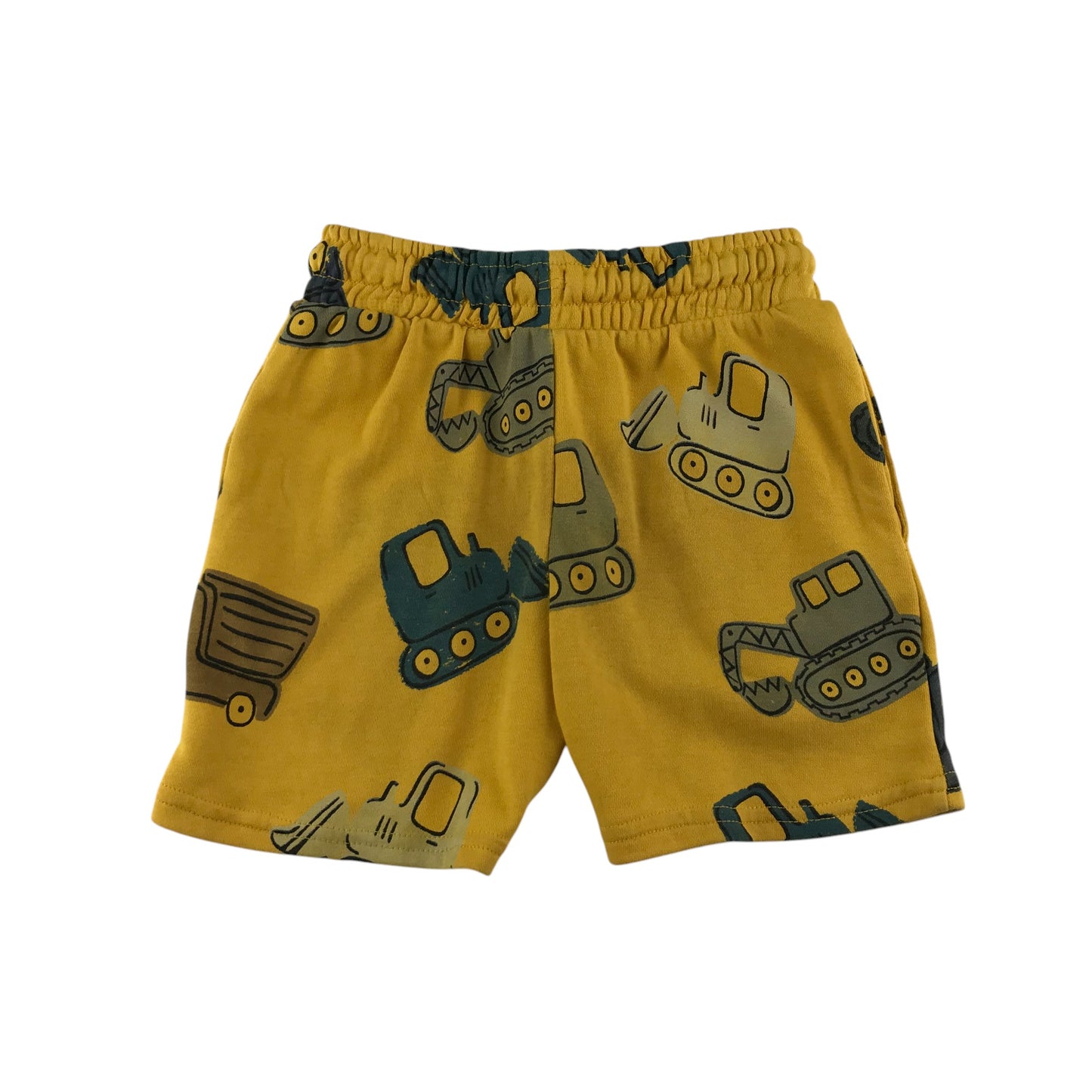 George shorts 4-5 years yellow jersey construction graphic print