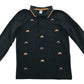 Tu polo shirt 6-7 years black embroidered car pattern long sleeve