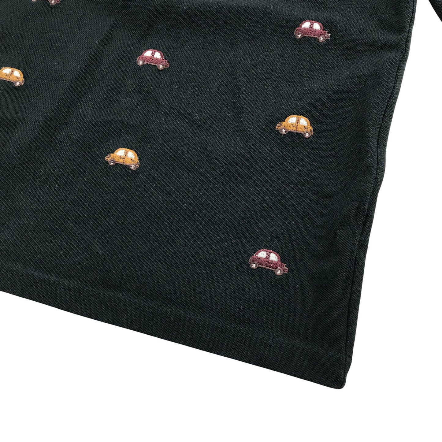 Tu polo shirt 6-7 years black embroidered car pattern long sleeve