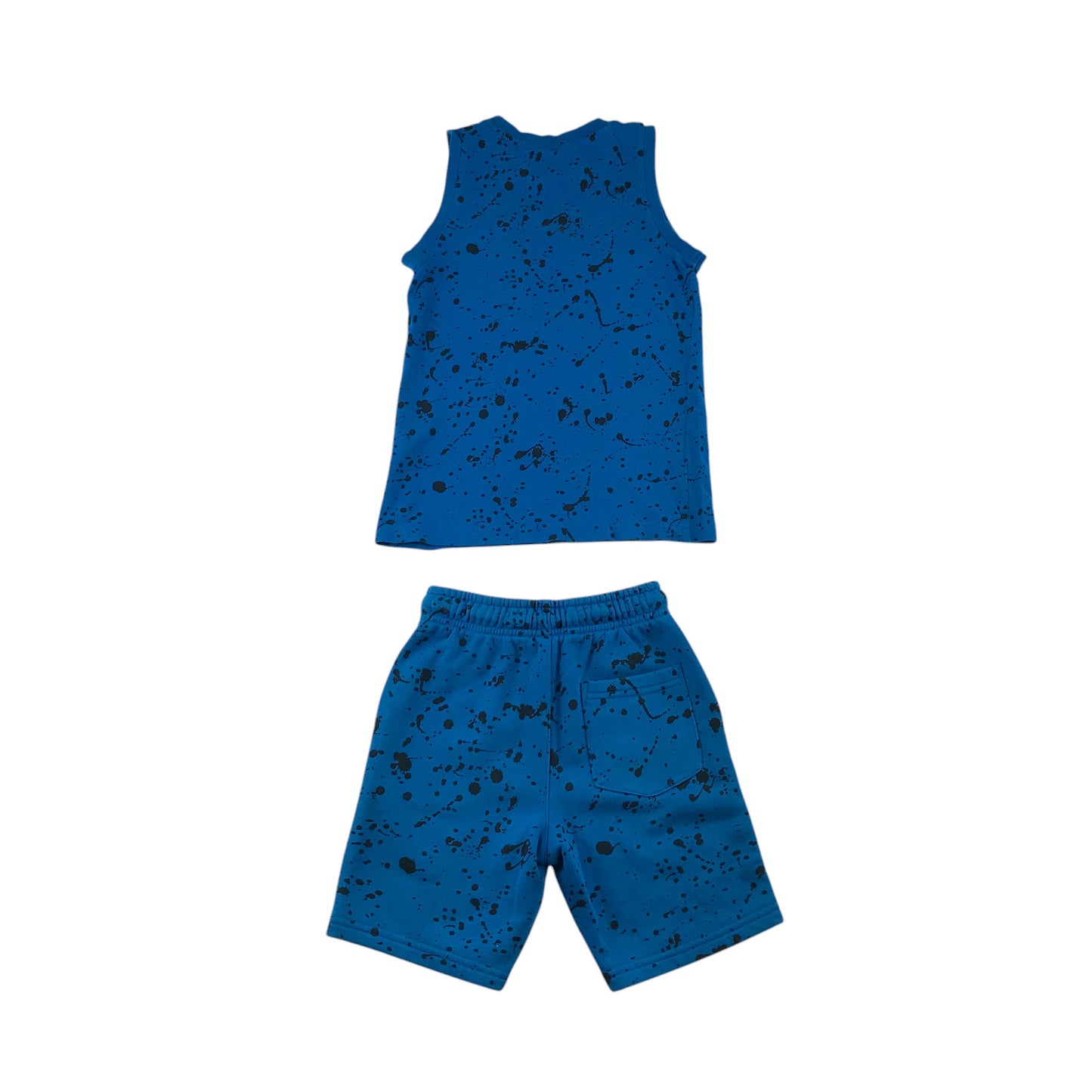 George set 6-7 years blue graphic design tank top and jersey shorts