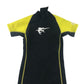 TWF wetsuit 11-12 years yellow and black short sleeve and leg