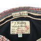 Jasper J Conran polo shirt 11-12 years navy with checked collar and short sleeve hem cotton
