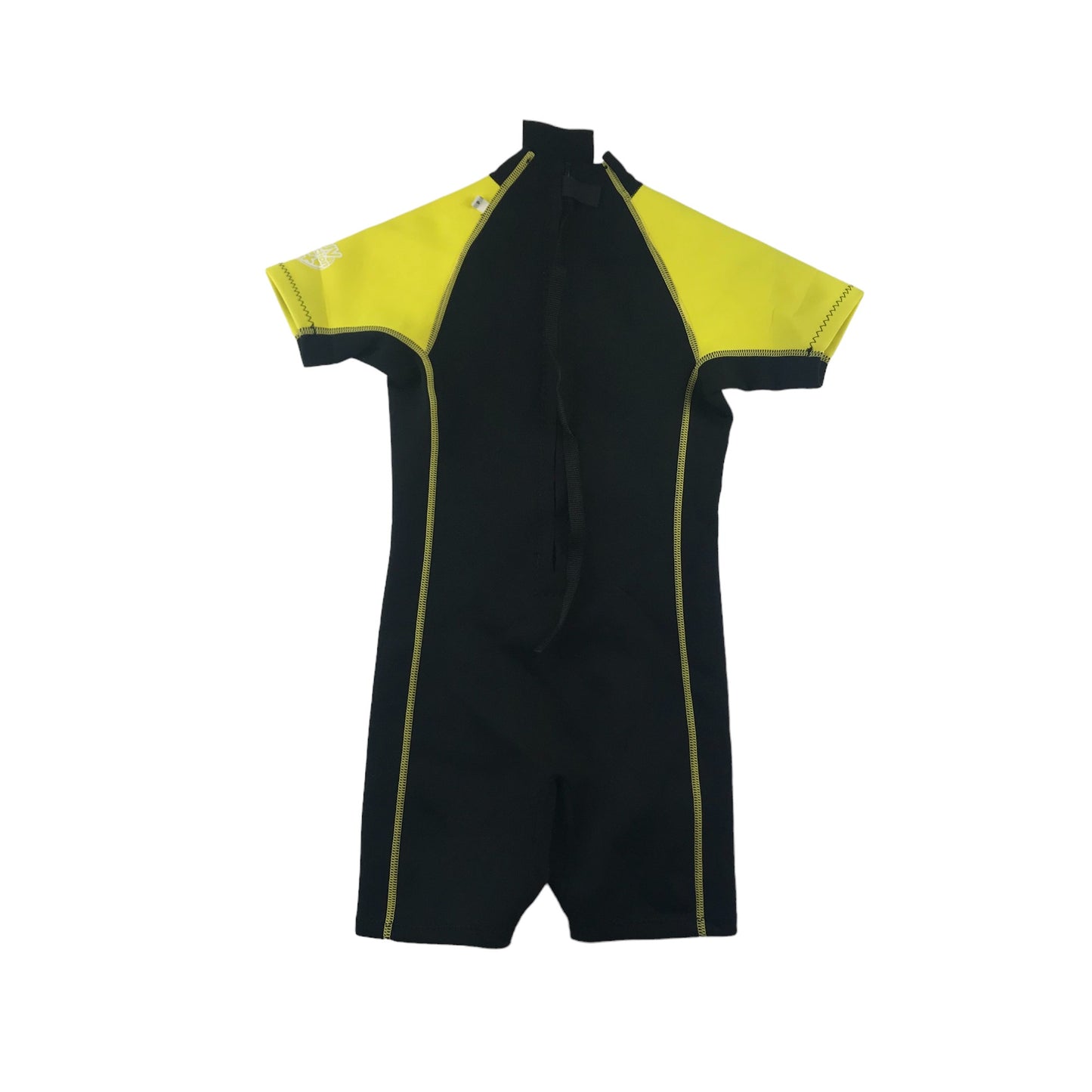 TWF wetsuit 11-12 years yellow and black short sleeve and leg