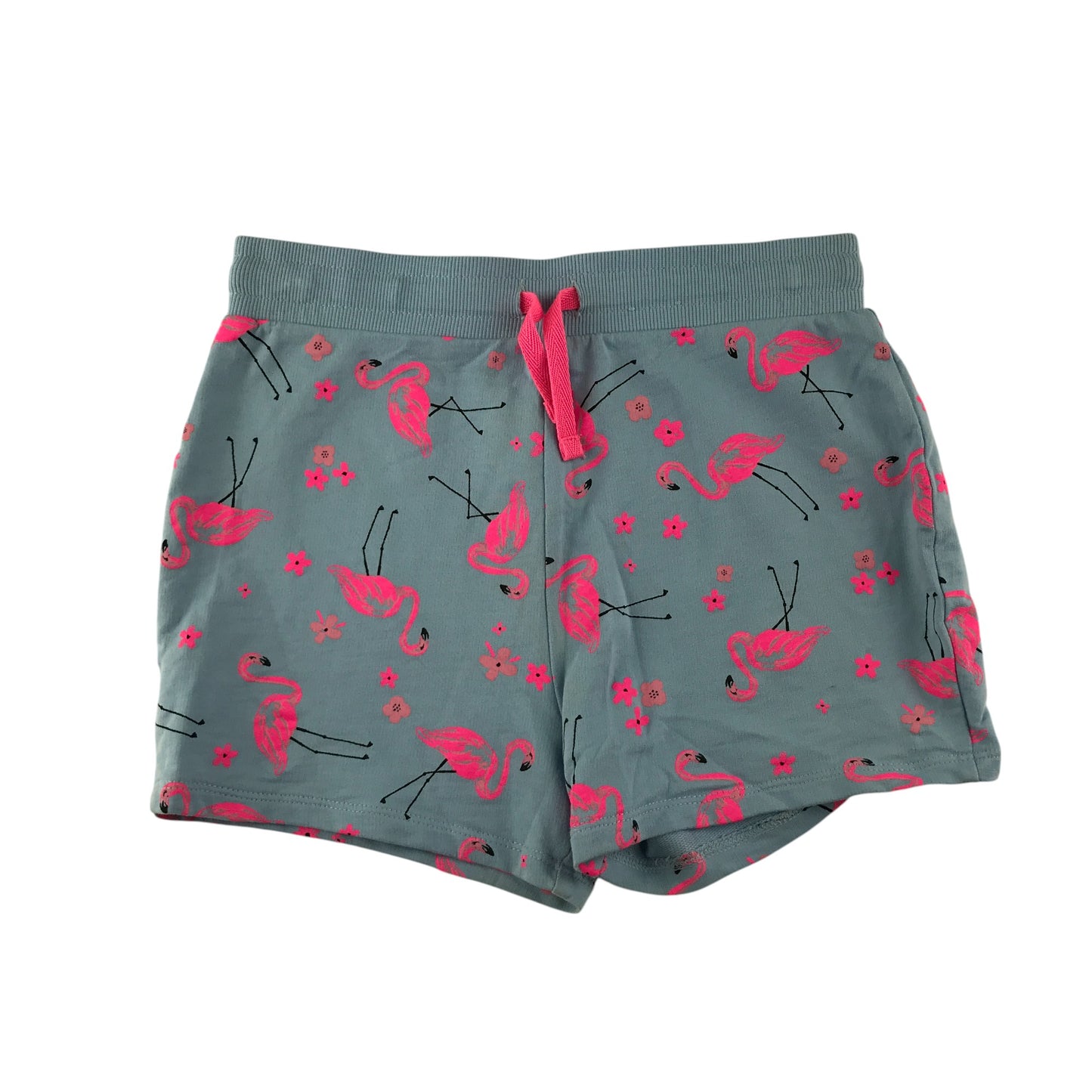 George shorts 9-10 years pink flamingo graphic print jersey material