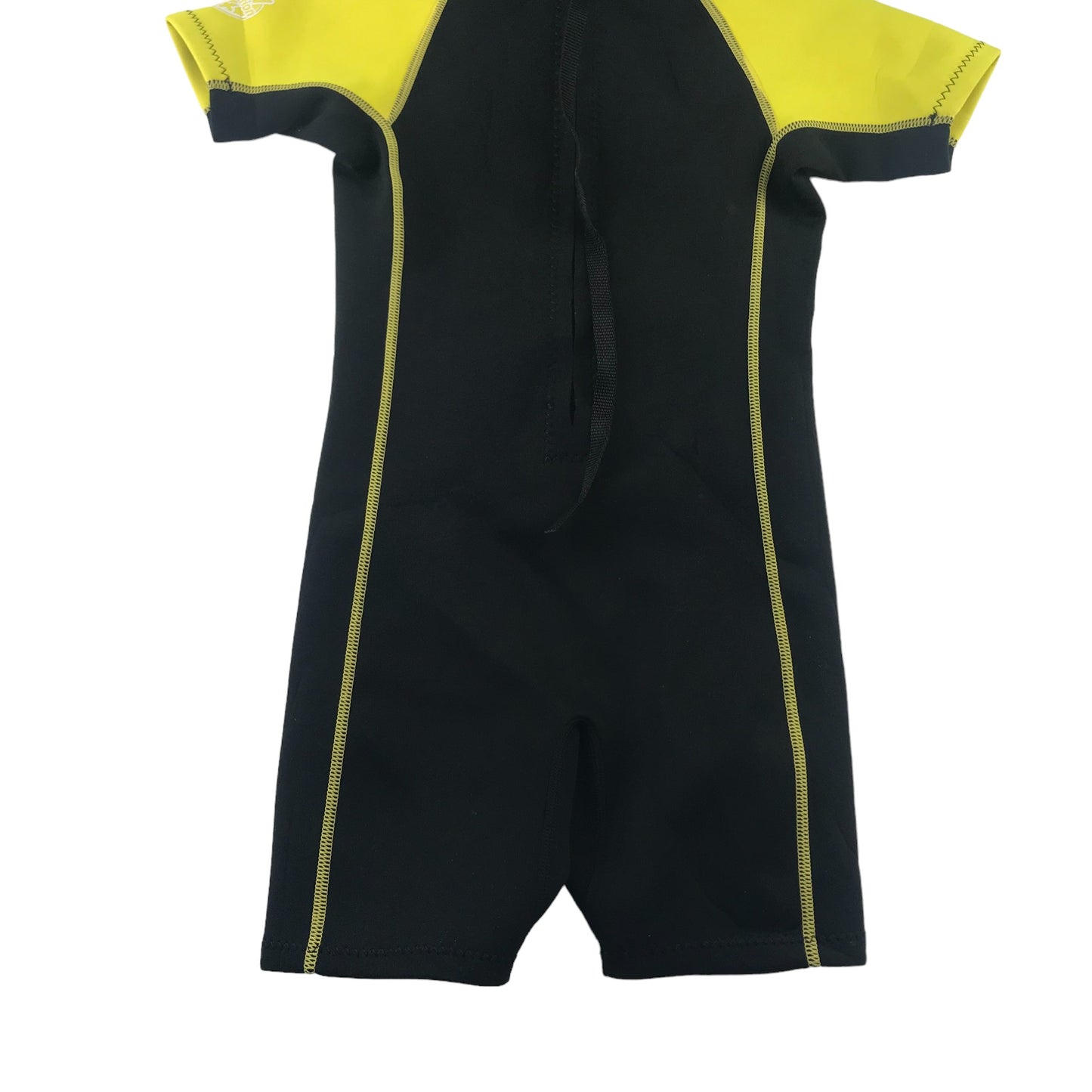 TWF wetsuit 11-12 years yellow and black short sleeve and leg