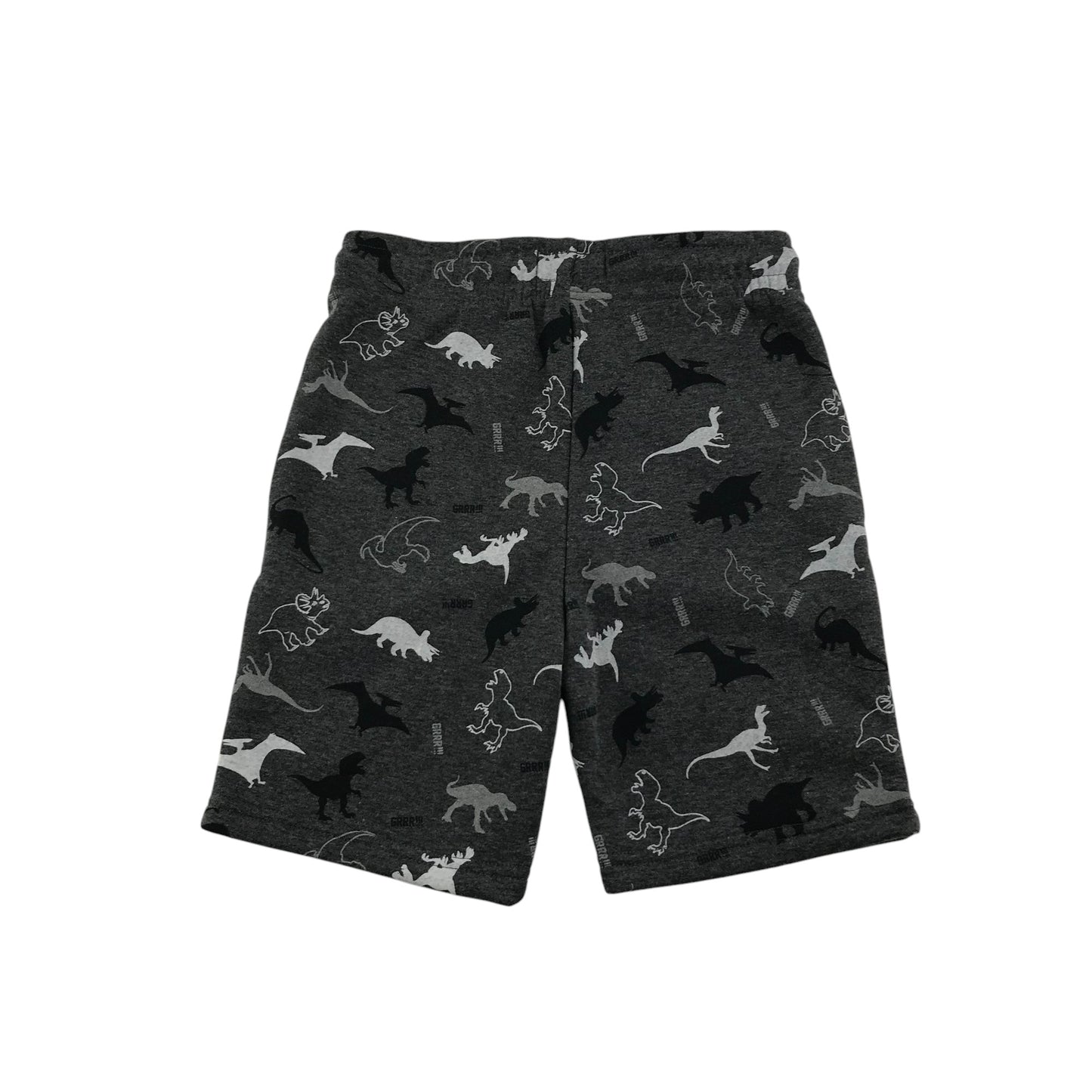 Primark shorts 6-7 years grey plain jersey dinosaur graphic design