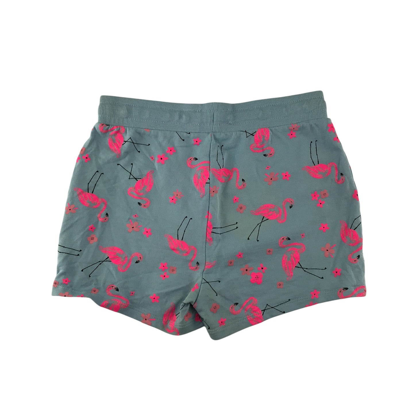 George shorts 9-10 years pink flamingo graphic print jersey material